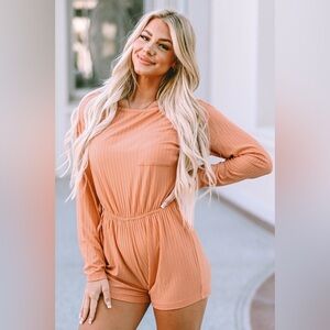 Long Sleeve Round Neck Romper